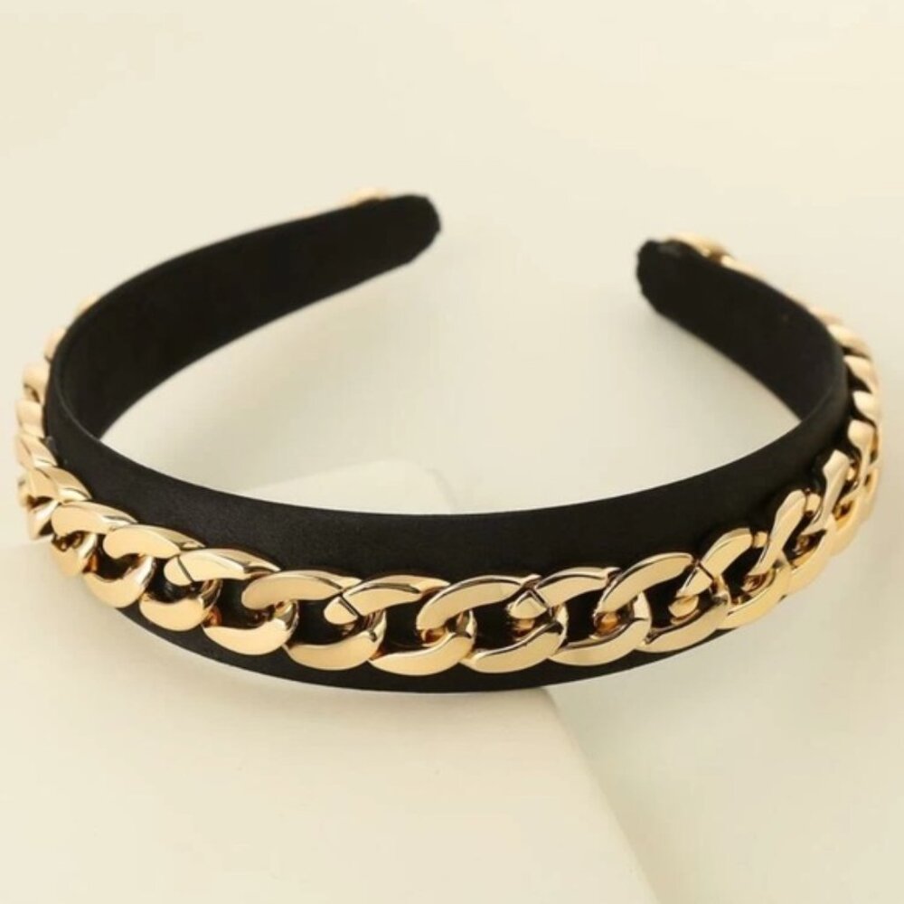 ⛓ Lovely Layered Metallic Chainlink Cuban Chain Headband ⛓